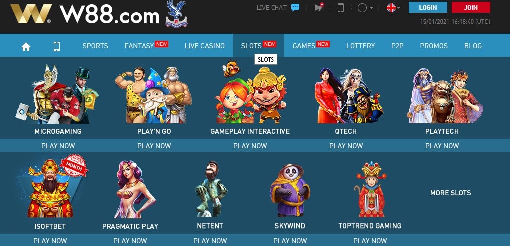 W88 Casino offers a wide variety of games